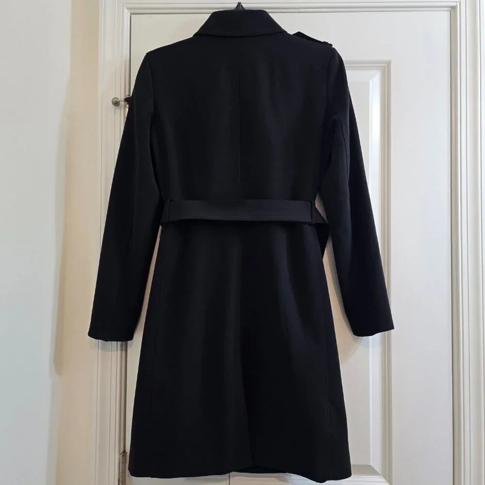 H&M Double-Breasted Trench Coat - Black
